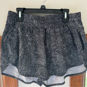 lululemon athletica Black and White Athletic Shorts